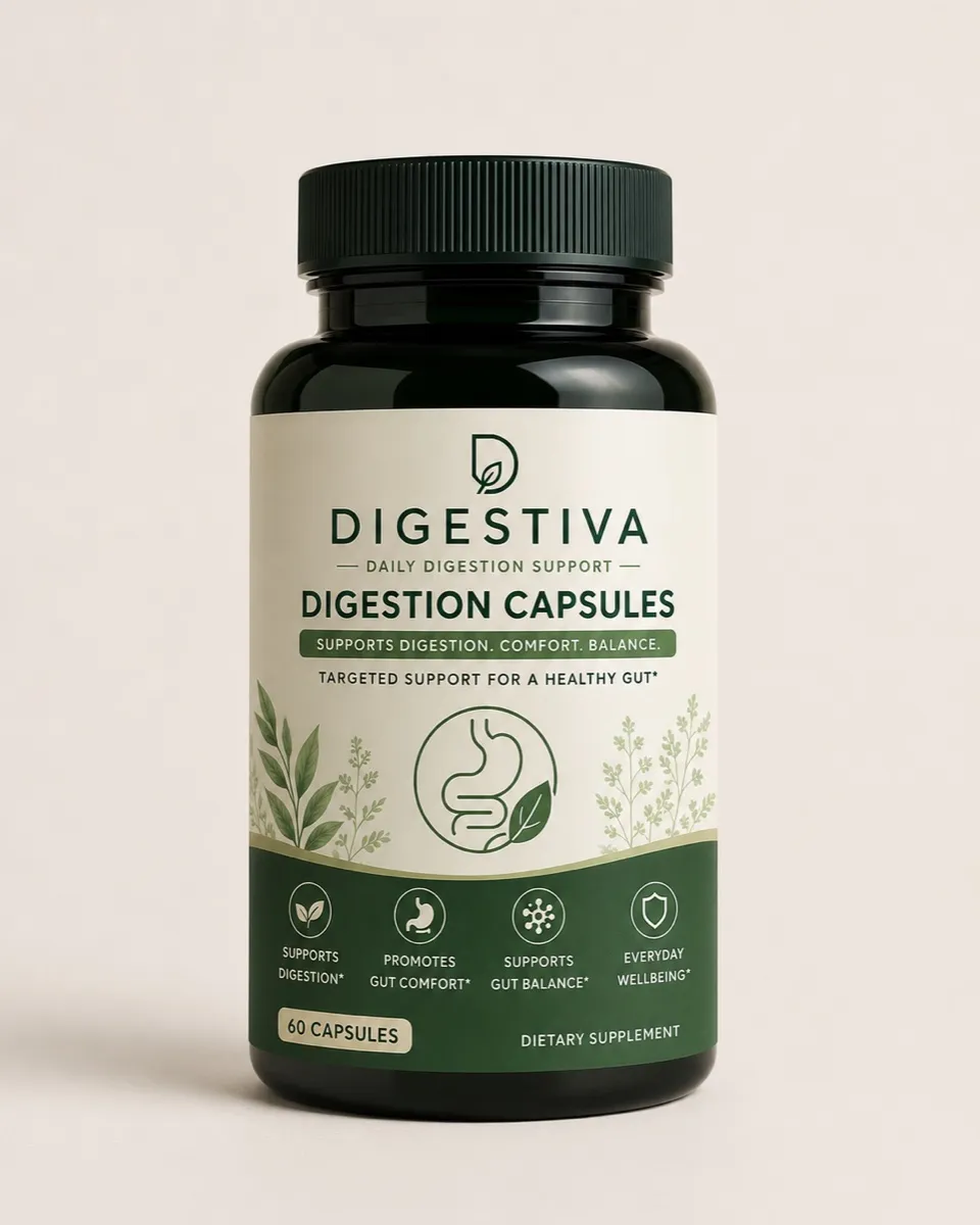 Digestiva daily metabolism capsules packaging, front view