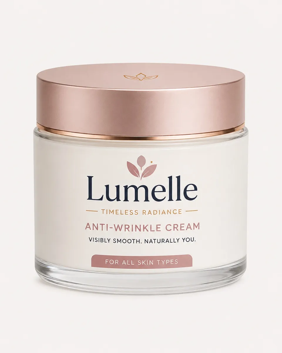 Lumelle anti-wrinkles cream packaging, front view
